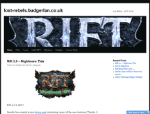 Tablet Screenshot of lost-rebels.badgerlan.co.uk